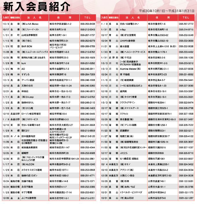 新入会員紹介