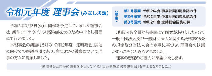 令和元年度 理事会