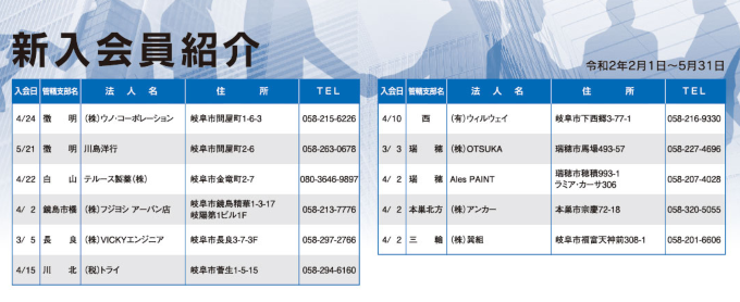 新入会員紹介