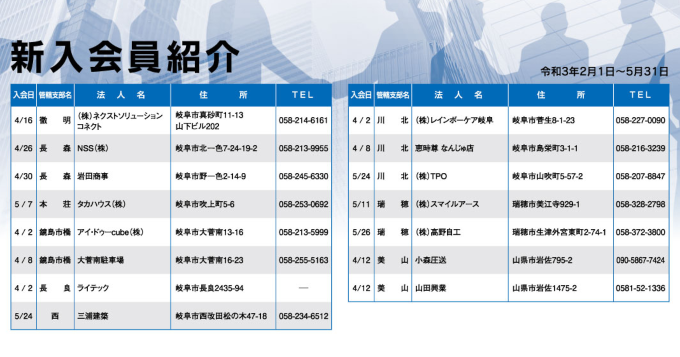 新入会員紹介